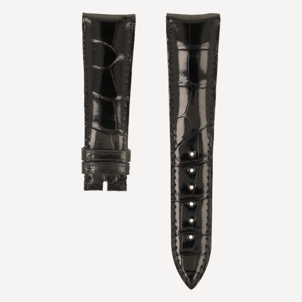 Alligator FC brillant bombé, Breite 22/18, Länge 115/75, Farbe schwarz, Ton in Ton