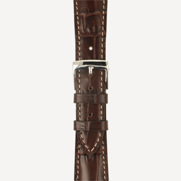 Alligator Grain Classic Full Cut Matt Bombé Kontrastnaht