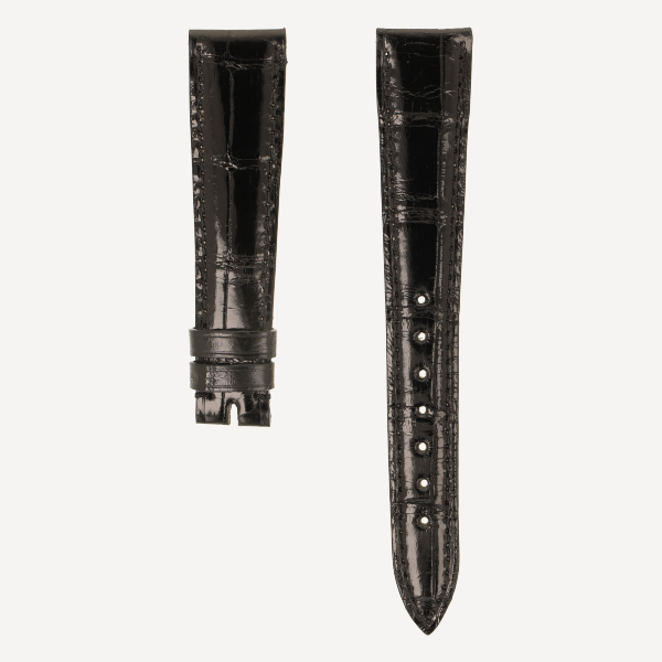 Alligator FC brillant Classic, Breite 18/14, Länge 115/75, Farbe schwarz, Naht ton in Ton